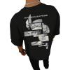 image:imageGORGLITTER Mens Oversized Graphic T Shirts Cool Short Sleeve Drop Shoulder Crewneck Tee Top StreetwearBlack Status