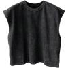 image:imageGORGLITTER Mens Sleeveless Cropped Shirt Cut Off Y2k Rave Boxy Tank Top Fashion Summer Muscle Streetwear Tee Crop TopDark Grey