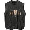image:imageGORGLITTER Mens Sleeveless Summer Casual Tank Tops Graphic Letter Crew Neck Muscle Tees Shirts TopsBlack Bull