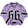 image:imageGORGLITTER Mens V Neck Number Graphic Cropped T Shirt Oversized Casual Drop Shoulder Short Sleeve Tee TopPurple