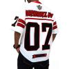 image:imageGORGLITTER Mens V Neck Racing Print Jersey Shirt Number Graphic Oversized Short Sleeve Streetwear TShirtWhite and Red