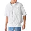 image:imageMens Striped Button Down Up Cropped T Shirt Letter Graphic Short Sleeve Collar TopWhite