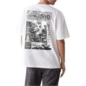image:imageGORGLITTER Mens Japanese Letter Graphic Tee Top Oversized Short Sleeve Casual Aesthetic Print TShirtBlack
