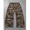 image:imageGORGLITTER Mens Baggy Wide Leg Sweatpants Y2K Striped Side Drawstring Waist Barrel Track Pants with PocketsCamo Green and White
