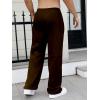 image:imageGORGLITTER Mens Baggy Wide Leg Sweatpants Y2K Striped Side Drawstring Waist Barrel Track Pants with PocketsCoffee Brown