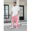 image:imageGORGLITTER Mens Baggy Wide Leg Sweatpants Y2K Striped Side Drawstring Waist Barrel Track Pants with PocketsPink