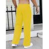image:imageGORGLITTER Mens Baggy Wide Leg Sweatpants Y2K Striped Side Drawstring Waist Barrel Track Pants with PocketsYellow