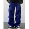image:imageGORGLITTER Mens Cargo Baggy Sweatpants Drawstring Elastic Waist Wide Leg SweatpantsRoyal Blue