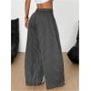 image:imageGORGLITTER Womens Baggy Dress Pant Low Rise Pleated Barrel Cargo Oversized Wide Leg Business Casual TrousersDark Grey Striped