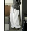 image:imageGORGLITTER Womens Baggy Sweatpants Y2K Drawstring High Waisted Loose Long Pants with PocketsWhite