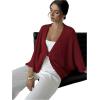 image:imageGORGLITTER Womens Bat Wing Wrap Tops Cropped Light Weight Oversized Sweater V Neck Pullover Knit Top Teacher OutfitsRed