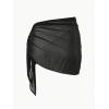 image:imageGORGLITTER Womens Beach Sarong Wraps Cover Up Skirts Swimsuit One Piece Mesh Sheer Coverups Bathing Suit BeachwearBlack