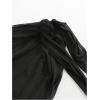 image:imageGORGLITTER Womens Beach Sarong Wraps Cover Up Skirts Swimsuit One Piece Mesh Sheer Coverups Bathing Suit BeachwearBlack