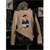 image:imageGORGLITTER Womens Bear Sweater Cute Long Sleeve Crew Neck Knitted Pullover TopsMulticolor