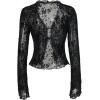 image:imageGORGLITTER Womens Bell Sleeve Tie Front Y2K Tops Classy Cute Sheer Going Out Gothic Concert Mesh Long Sleeve Crop TopsPrint Black