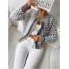 image:imageGORGLITTER Womens Button Up Colorful Cropped Cardigan Fall Clothes Cute Trendy 2025 Knit Tweed Sweater JacketMulticolor Purple B