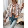 image:imageGORGLITTER Womens Button Up Colorful Cropped Cardigan Fall Clothes Cute Trendy 2025 Knit Tweed Sweater JacketMulticolored