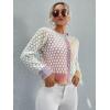 image:imageGORGLITTER Womens Button Up Colorful Cropped Cardigan Fall Clothes Cute Trendy 2025 Knit Tweed Sweater JacketPink and Blue