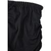 image:imageGORGLITTER Womens Casual Ruched High Waisted Bodycon Maxi Skirt Stretchy Solid Long Pencil SkirtsBlack