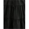 image:imageGORGLITTER Womens Casual Ruffle Skirts Drawstring High Waisted Long Tiered Paperbag Summer Boho SkirtBlack