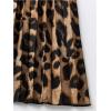 image:imageGORGLITTER Womens Cheetah Leopard Pleated Maxi Skirts Fall Dressy Animal Printed High Waisted Flowy Long Skirts TrendyKhaki