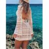 image:imageGORGLITTER Womens Crochet Backless Swimsuit Coverup Dress Long Sleeve Bikini Bathing Suit Swim Suits Beach Cover UpsApricot