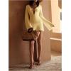 image:imageGORGLITTER Womens Crochet Dress Swimsuit Coverup Long Sleeve Bikini Bathing Suit Swim Suits Beach Cover Ups SwimwearYellow