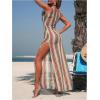 image:imageGORGLITTER Womens Crochet Maxi Dress Beach Vacation Boho Cover Up Swimsuit Summer Sleeveless Bodycon Maxi Long SundressMulticolor
