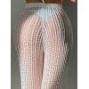image:imageGORGLITTER Womens Crochet Swimsuit Bathing Suit Beach Cover Up Pants Sheer Swim Coverups Pants Bottom Vacation OutfitsWhite