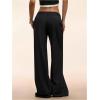 image:imageGORGLITTER Womens Dress Pants Low Rise Wide Leg Trousers Business Casual Work Dressy Low Waisted Straight Slacks PantsBlack