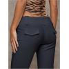 image:imageGORGLITTER Womens Dress Pants Low Rise Wide Leg Trousers Business Casual Work Dressy Low Waisted Straight Slacks PantsDark Grey