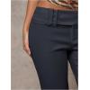 image:imageGORGLITTER Womens Dress Pants Low Rise Wide Leg Trousers Business Casual Work Dressy Low Waisted Straight Slacks PantsDark Grey
