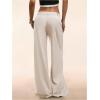 image:imageGORGLITTER Womens Dress Pants Low Rise Wide Leg Trousers Business Casual Work Dressy Low Waisted Straight Slacks PantsSolid Beige