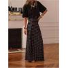 image:imageGORGLITTER Womens Elegant Long Maxi Skirt Polka Dots High Waisted Party Vintage Going Out Outfits Old Money ClothesBrown