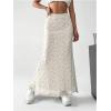 image:imageGORGLITTER Womens Floral Flowy Maxi Skirt Low Waisted A Line Mesh Long Skirts Summer OutfitsApricot