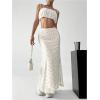image:imageGORGLITTER Womens Floral Flowy Maxi Skirt Low Waisted A Line Mesh Long Skirts Summer OutfitsApricot