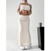 image:imageGORGLITTER Womens Floral Flowy Maxi Skirt Low Waisted A Line Mesh Long Skirts Summer OutfitsApricot