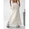 image:imageGORGLITTER Womens Floral Flowy Maxi Skirt Low Waisted A Line Mesh Long Skirts Summer OutfitsApricot