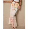 image:imageGORGLITTER Womens Floral Maxi Skirt Boho Low Waisted ALine Bodycon Trendy Long Midi SkirtsWhite