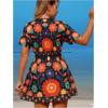 image:imageGORGLITTER Womens Floral Tropical Sun Dress Boho Swimsuit Coverup Bikini Bathing Suit Beach Cover Ups Resort OutfitsBlack