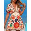 image:imageGORGLITTER Womens Floral Tropical Sun Dress Boho Swimsuit Coverup Bikini Bathing Suit Beach Cover Ups Resort OutfitsMulticolor