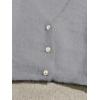 image:imageGORGLITTER Womens Fuzzy Crop Sweater Cardigan 2025 Winter Holiday Outfits Chunky Pearl Button Down Long Sleeve CardiganLight Grey