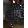 image:imageGORGLITTER Womens Gingham Skirt Casual Dressy Flowy Plaid High Waist Flared Vintage Western A Line Midi Maxi SkirtsDark Blue