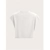 image:imageGORGLITTER Womens Graphic Print Cap Sleeve Crop Top Casual Round Neck Short Sleeve TShirtWhite Cherry  Letter