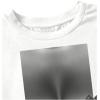 image:imageGORGLITTER Womens Graphic Print Cap Sleeve Crop Top Casual Round Neck Short Sleeve TShirtWhite Figure