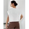 image:imageGORGLITTER Womens Graphic Print Cap Sleeve Crop Top Casual Round Neck Short Sleeve TShirtWhite Letter  Motorcycle