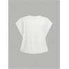 image:imageGORGLITTER Womens Graphic Print Cap Sleeve Crop Top Casual Round Neck Short Sleeve TShirtWhite Mushroom  Letter
