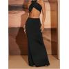image:imageGORGLITTER Womens High Waisted Bodycon Maxi Skirt Flowy Pencil Long Fishtail Floor Length Skirts Going Out OutfitsBlack