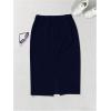 image:imageGORGLITTER Womens High Waisted Bodycon Skirt Tummy Control Pencil Midi Skirt with Back SlitBlue