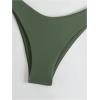 image:imageGORGLITTER Womens High Waisted Thong Bikini Set Halter Triangle Tie Back Swimsuit Bathing SuitArmy Green